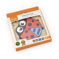 Wooden puzzle for little ones Viga Ladybug