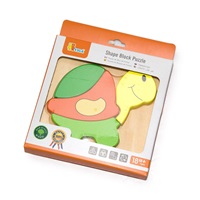 Wooden puzzle for kids Viga Turtle