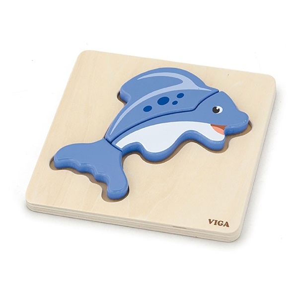 Wooden puzzle for kids Viga Fish