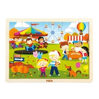 Children's wooden puzzle Viga Autumn