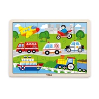 Children's wooden puzzle Viga Vehicles