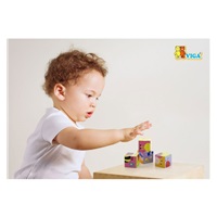 Wooden puzzle blocks for kids Viga Farm