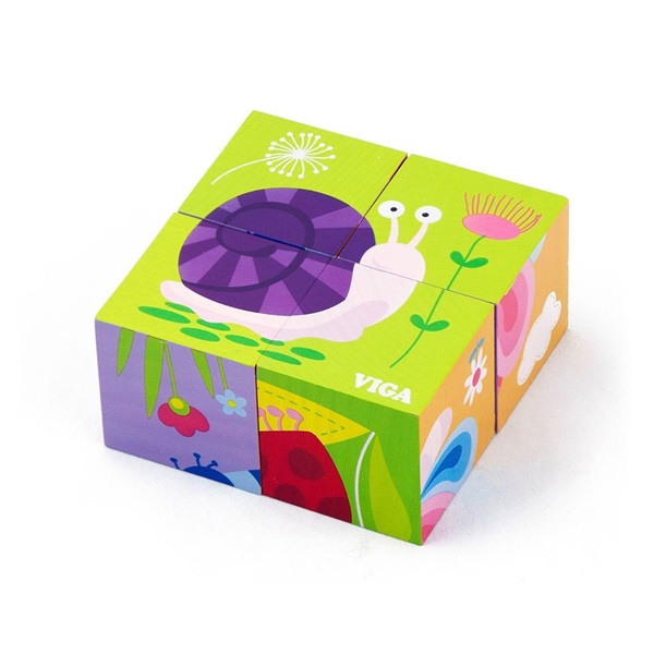 Wooden puzzle blocks for little ones Viga Snail