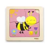 Wooden puzzle for kids Viga 4 pieces Bee