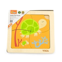 Wooden puzzle for kids Viga 4 pieces Turtle