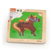 Wooden puzzle for kids Viga 4 pieces Horse