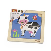 Wooden puzzle for kids Viga 4 pieces Cow