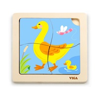 Wooden puzzle for kids Viga 4 pieces Kačenka