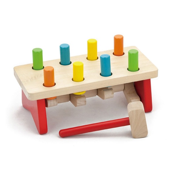 Wooden hammer for little ones Viga multicolor
