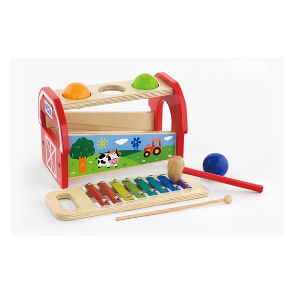 Wooden hammer and xylophone Viga
