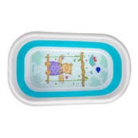 Milly Mally Aqua blue folding baby bath tub with drain