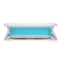 Milly Mally Aqua blue folding baby bath tub with drain