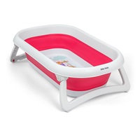 Milly Mally Aqua foldable baby bath tub with drain pink