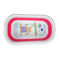 Milly Mally Aqua foldable baby bath tub with drain pink