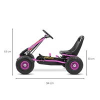 Kids Go-kart Milly Mally Thor pink