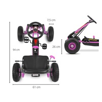 Kids Go-kart Milly Mally Thor pink