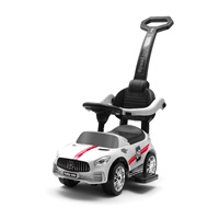 Dětské odrážedlo se zvukem a vodící tyčí Baby Mix RACER bílé (poškozený obal)