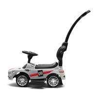 Dětské odrážedlo se zvukem a vodící tyčí Baby Mix RACER bílé (poškozený obal)