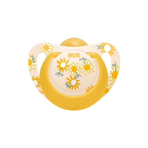 NUK Star Latex Soother 18-36 m yellow, size 18-36 m