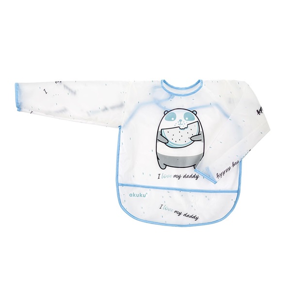 Baby bib with sleeves and pocket Akuku Panda