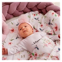 Cotton crib set Belisima Hummingbird 75/100