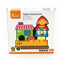 Wooden magnetic puzzle 3D cubes Viga Little Red Riding Hood