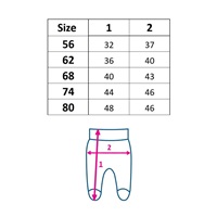 Baby Cotton Semi-socks Koala Flowers, size 68 (4-6m)