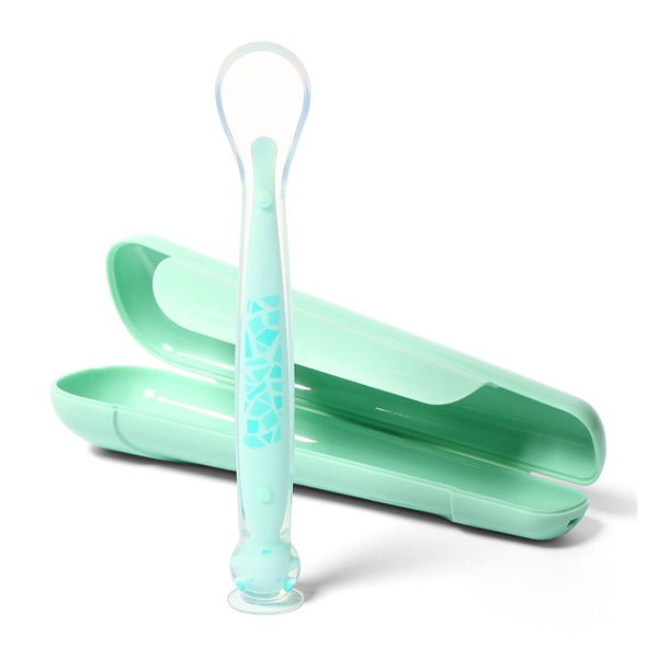 Spoon with suction cup Baby Ono green