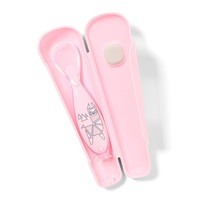 Spoon with suction cup Baby Ono pink