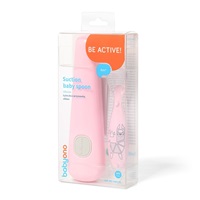 Spoon with suction cup Baby Ono pink