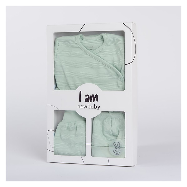 3-Piece Maternity Set New Baby I AM mint, size 56 (0-3m)