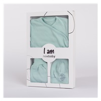 3-Piece Maternity Set New Baby I AM Blue, size 56 (0-3m)