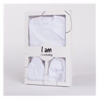 New Baby I AM White 3-Piece Maternity Set, size 56 (0-3m)