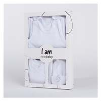 New Baby I AM White 4-Piece Maternity Set, size 56 (0-3m)