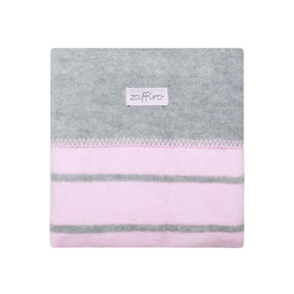 Baby cotton blanket Womar 75x100 grey-pink