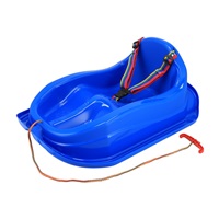 Plastic sled with backrest Baby Mix MINI blue