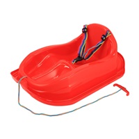 Plastic sled with backrest Baby Mix MINI red