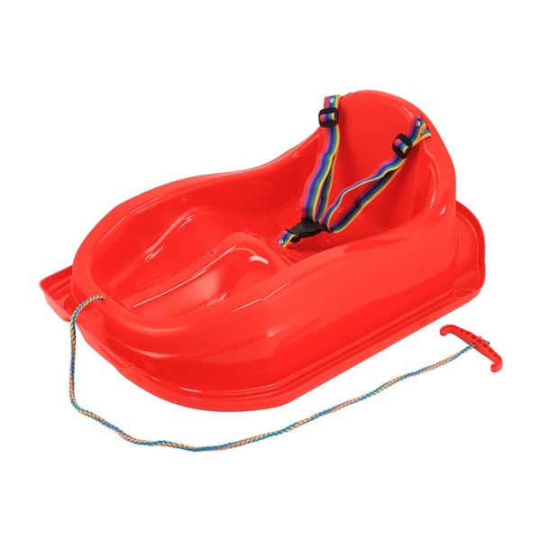 Plastic sled with backrest Baby Mix MINI red