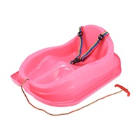 Plastic sled with backrest Baby Mix MINI pink