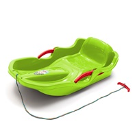 Plastic bobsleigh with backrest and brakes Baby Mix SPEED BOB green