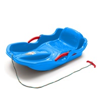 Plastic bobsleigh with backrest and brakes Baby Mix SPEED BOB blue