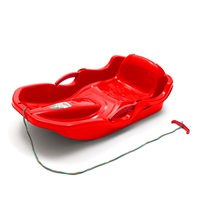 Plastic bobsleigh with backrest and brakes Baby Mix SPEED BOB red