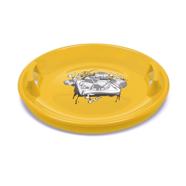 Sledding plate Baby Mix 60 cm MUSIC yellow