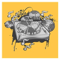 Sledding plate Baby Mix 60 cm MUSIC yellow