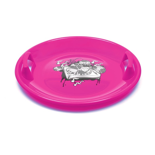 Sledding plate Baby Mix 60 cm MUSIC pink