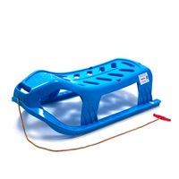 Plastic sled with backrest Baby Mix SNOW STAR blue