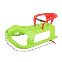 Plastic sled with backrest Baby Mix SNOW STAR green