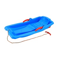 Plastic bobsleigh with brakes Baby Mix KAROL blue