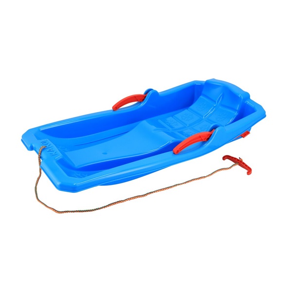 Plastic bobsleigh with brakes Baby Mix KAROL blue