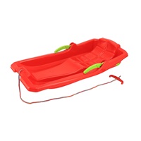 Plastic bobsleigh with brakes Baby Mix KAROL red